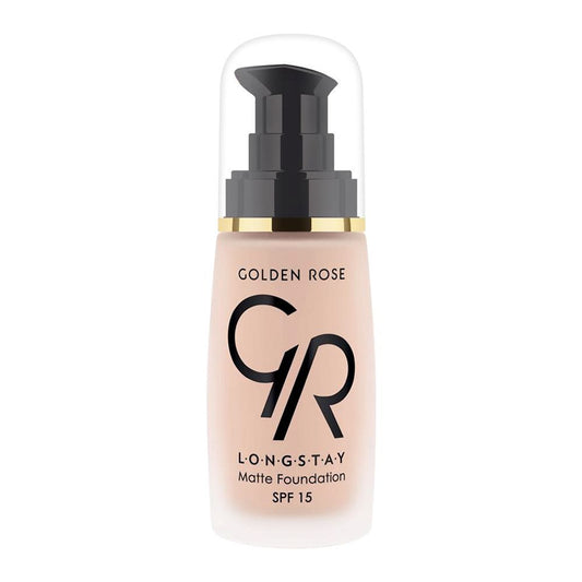 Golden Rose Longstay Matte Foundation, SPF 15, Vitamin A + E, 04 - Front View