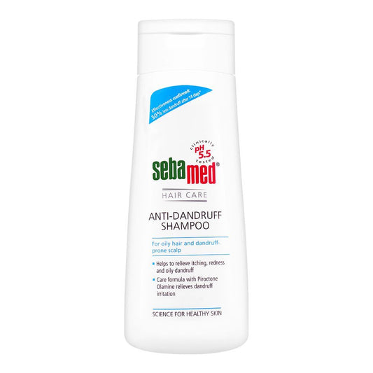 Seba Med Anti-Dandruff Shampoo, For Oily Hair and Dandruff Prone Scalp, 200ml - Front View