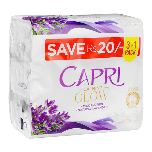 Capri Glow Lavender Purple Soap, 3x120g - Front View