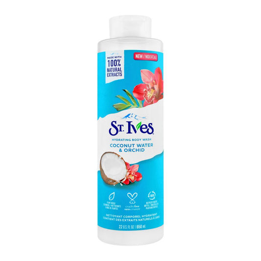 St. Ives Coconut Water & Orchid Hydrating Body Wash, 650ml - Front View