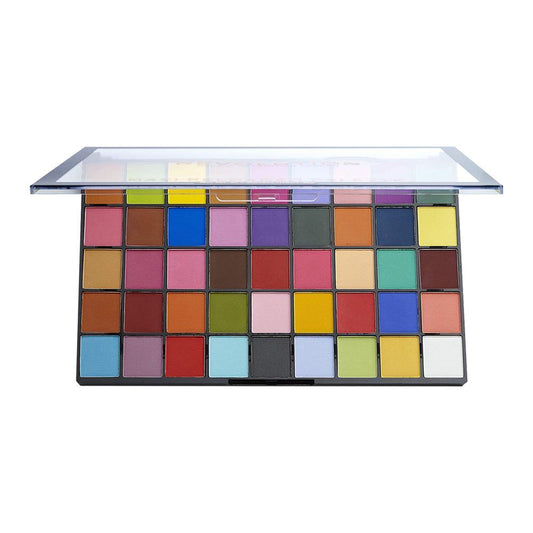 Makeup Revolution Maxi Reloaded Eyeshadow Palette, Monster Mattes, 45 Pieces - Front View