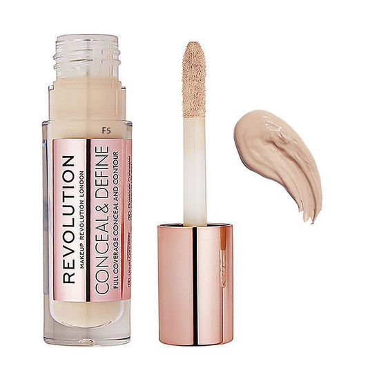 Makeup Revolution Conceal & Define Full Coverage Foundation, F5 - Front View