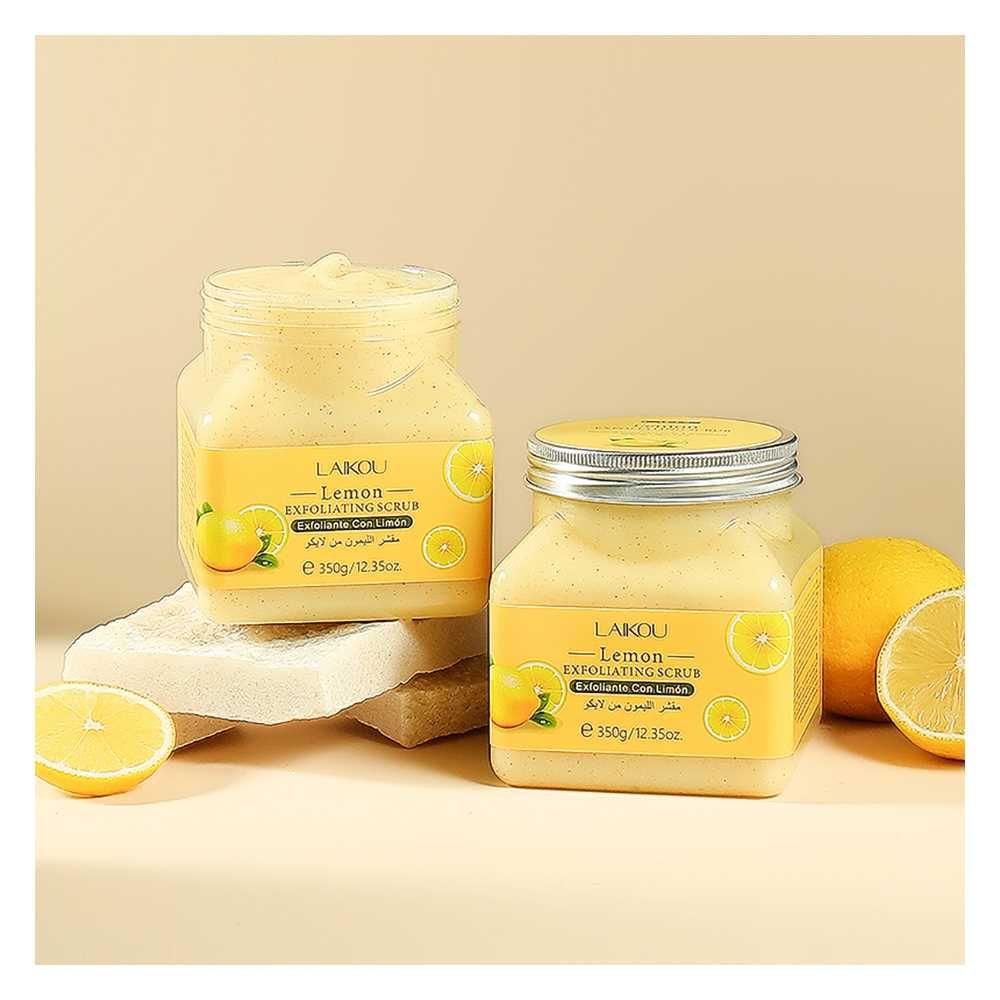 Laikou Lemon Exfoliating Body Scrub, 350g, LK83472A - Front View