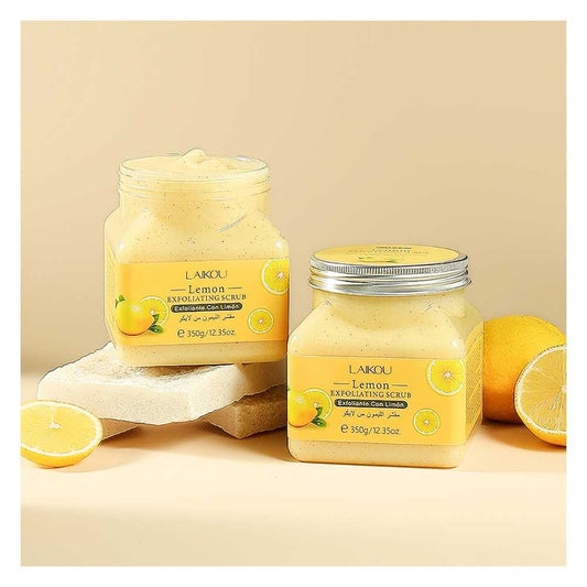 Laikou Lemon Exfoliating Body Scrub, 350g, LK83472A - Front View