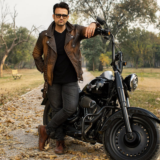 Ace Vintage Studded Leather Jacket