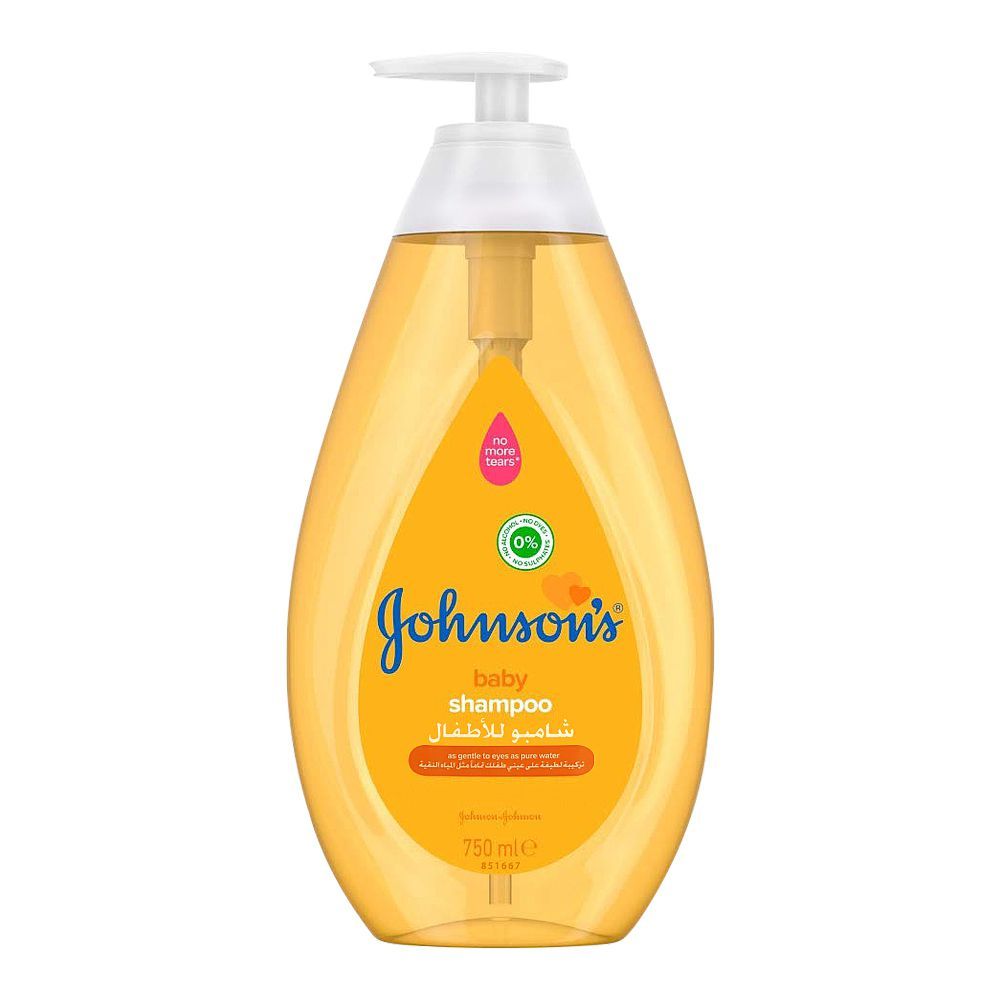 Johnson's As Gentle To Eye As Pure Water 0% Alcohol Baby Shampoo, UAE, 750ml - Front View