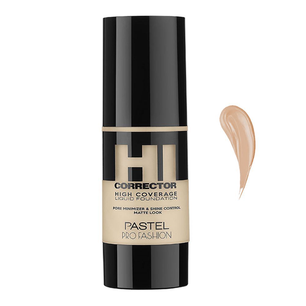 Pastel Pro Fashion HI Corrector High Coverage Liquid Foundation, 401 - Front View
