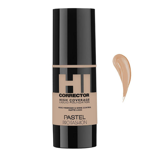 Pastel Pro Fashion HI Corrector High Coverage Liquid Foundation, 402 - Front View
