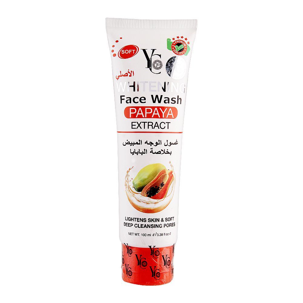 YC Whitening Papaya Extract Face Wash, 100ml - Front View