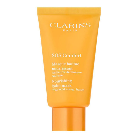 Clarins Paris SOS Comfort Nourishing Balm Face Mask, With Wild Mango Butter, 75ml - Front View