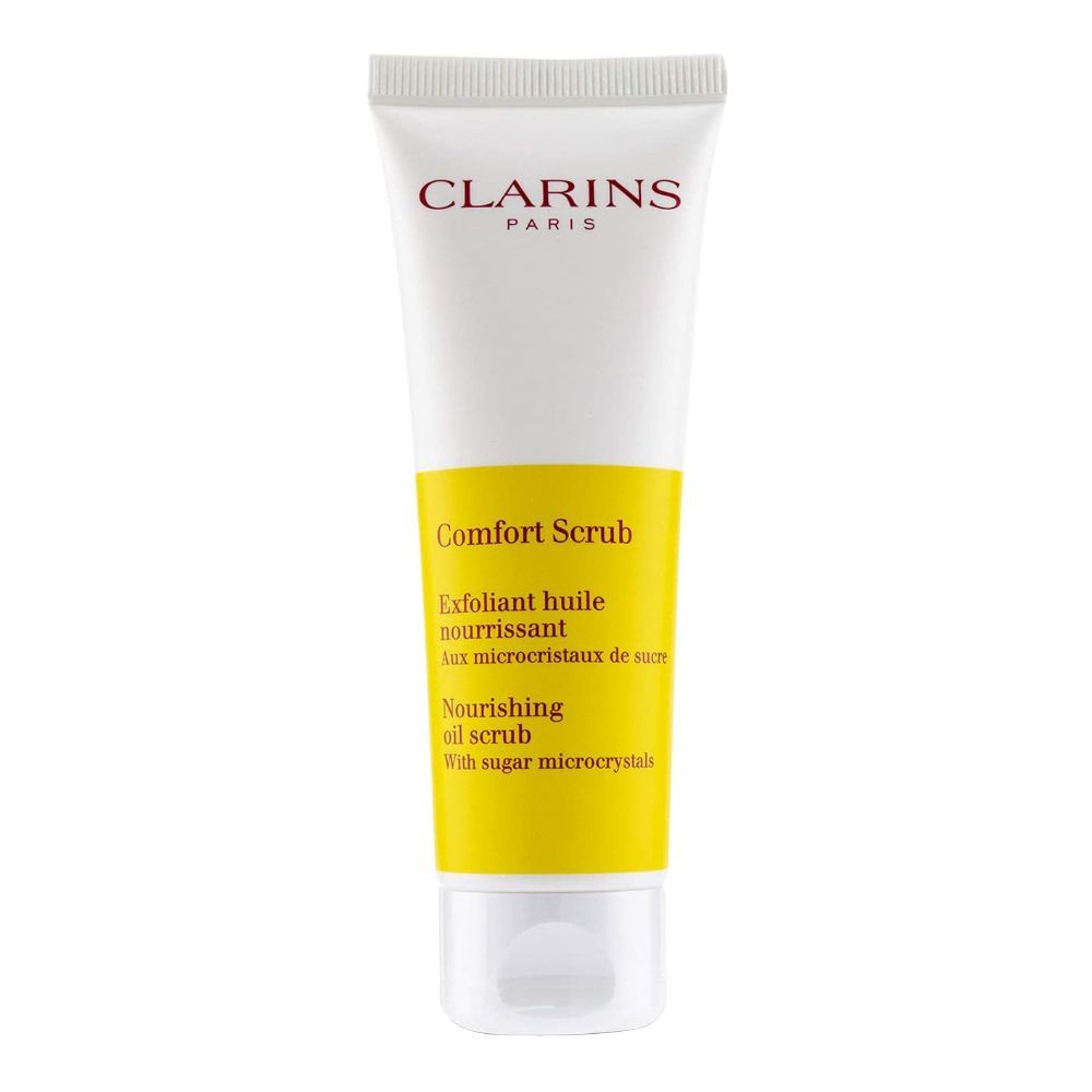 Clarins Paris Comfort Scrub Nourishing Oil Scrub, With Sugar Microcrystals, 50ml - Front View