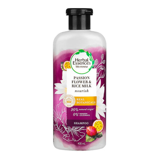 Herbal Essences Passion Flower & Rice Milk Shampoo, Paraben Free, 400ml - Front View