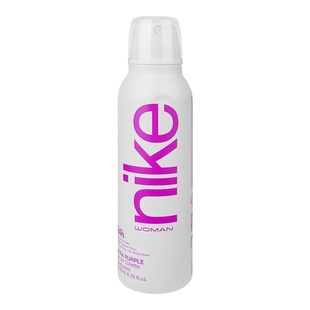Nike Ultra Purple Deodorant Spray, Eau de Toilette, 24 Hours Lasting, For Women's, 200ml - Front View