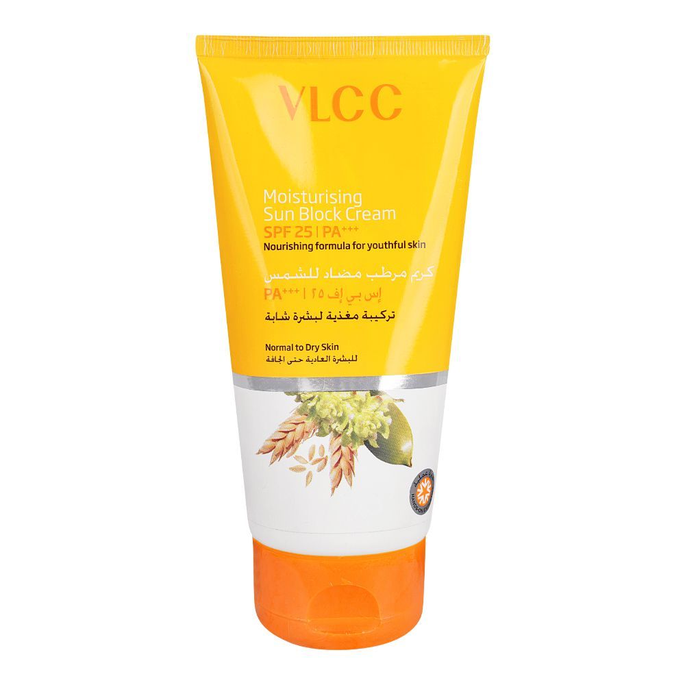 VLCC Natural Sciences Moisturising Sun Block Cream, SPF 25 PA+++, Normal To Dry Skin, 150ml - Front View