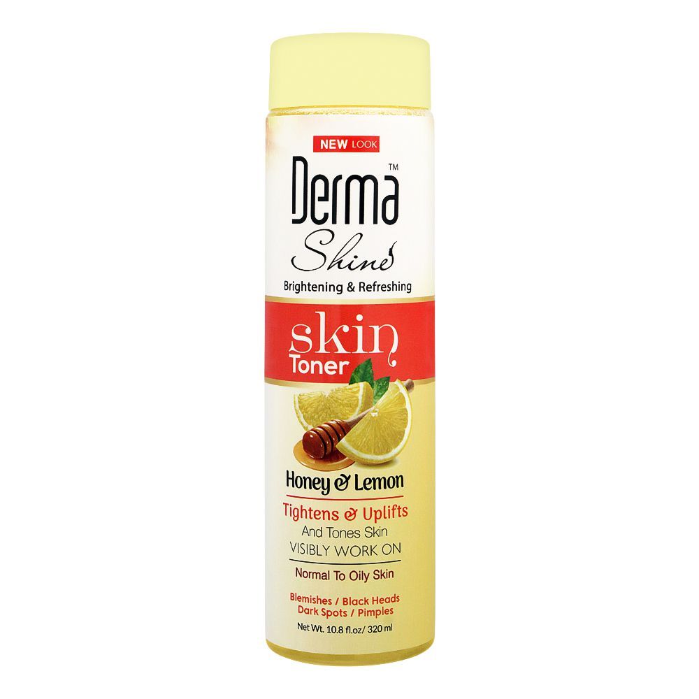 Derma Shine Brightening & Refreshing Toner, With Honey & Lemon, Normal To Oily Skin, 295ml - Front View