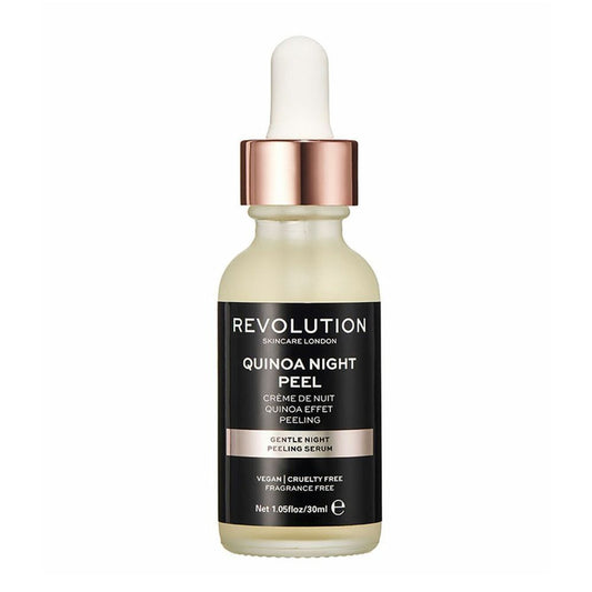 Makeup Revolution Quinoa Gentle Night Peeling Serum, Fragrance Free, 30ml - Front View