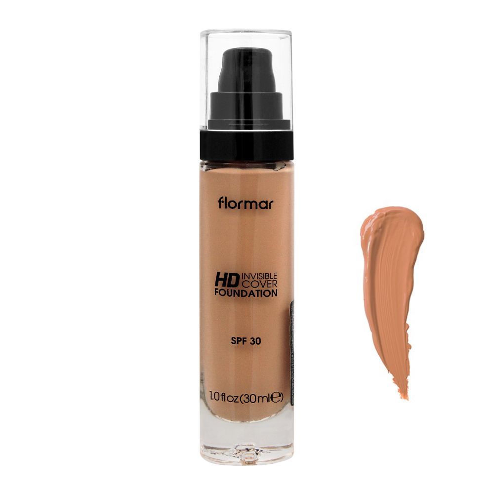 Flormar Invisible Coverage HD Foundation, 110 Golden Beige 30ml - Front View