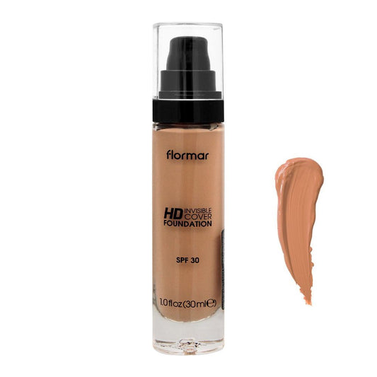 Flormar Invisible Coverage HD Foundation, 110 Golden Beige 30ml - Front View