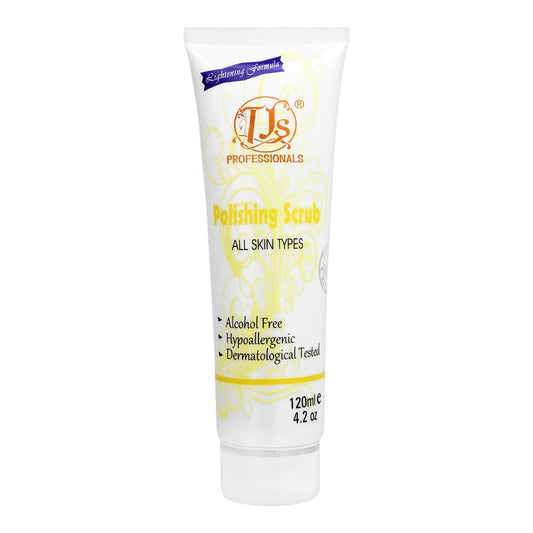 TJs Professionals Polishing Scrub, Alcohol Free, All Skin Types, 120ml - Front View