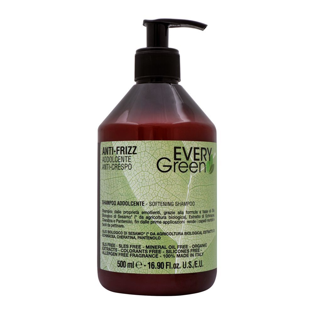 Every Green Anti-Frizz Softening Shampoo, 500ml - Front View