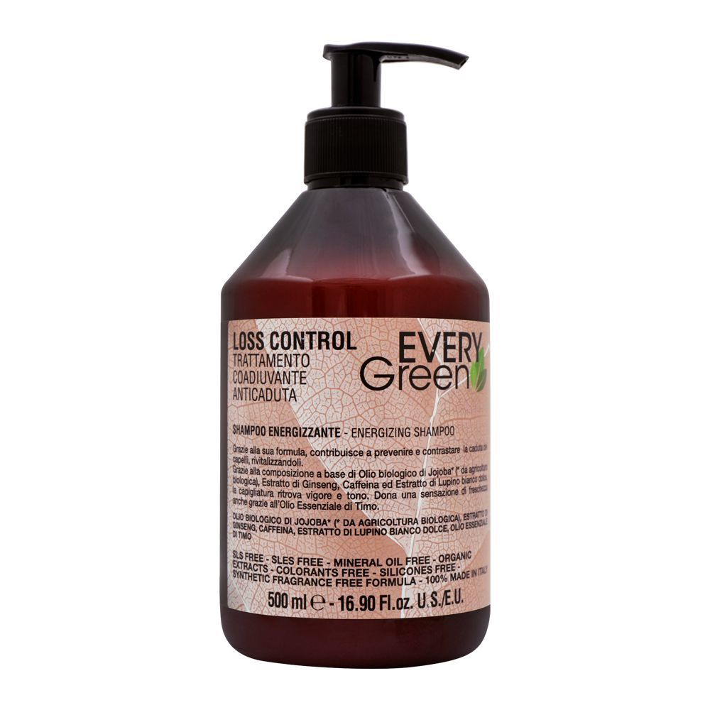 Every Green Loss Control Energizing Shampoo, 500ml - Front View
