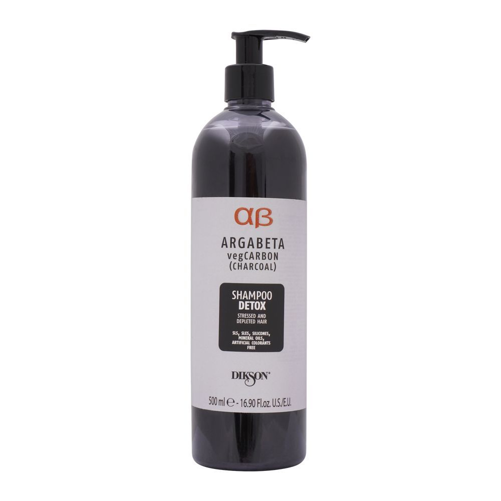Dikson Argabeta VegCarbon Charcoal Detox Shampoo, 500ml - Front View