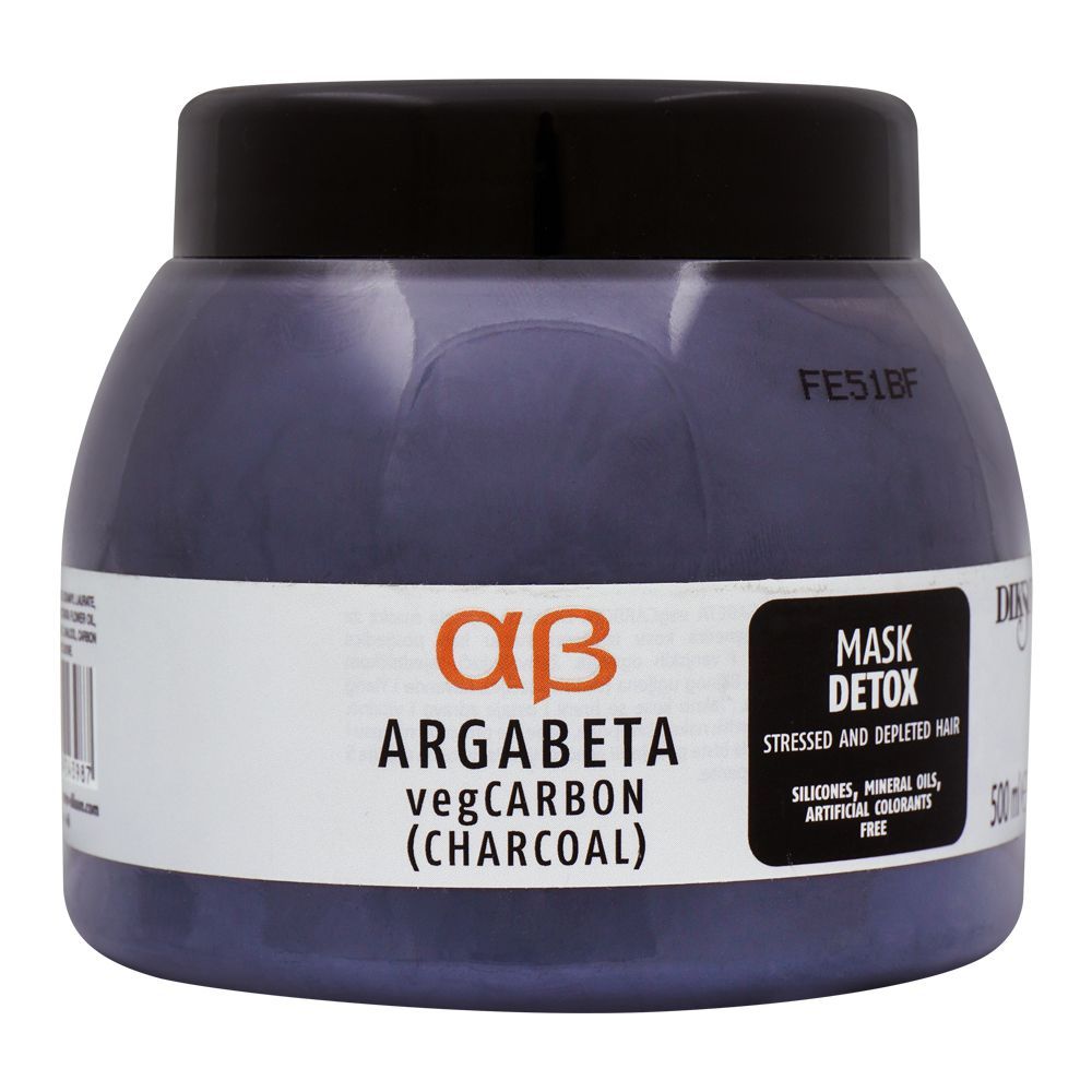 Dikson Argabeta VegCarbon Charcoal Detox Hair Mask, 500ml - Front View