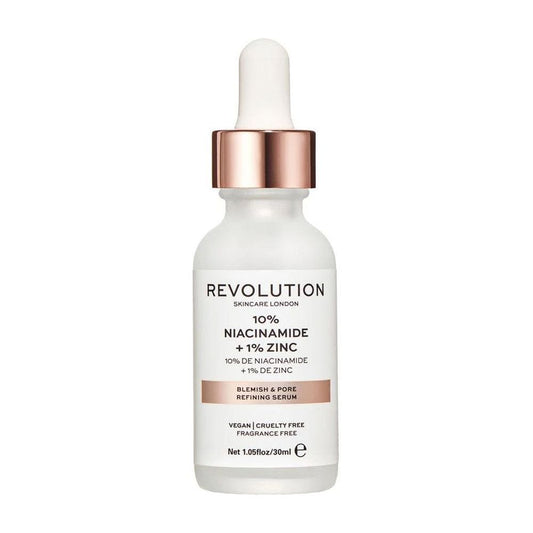 Makeup Revolution Skincare Blemish & Pore Refining Serum, 10% Niacinamide + 1% Zinc, 30ml - Front View
