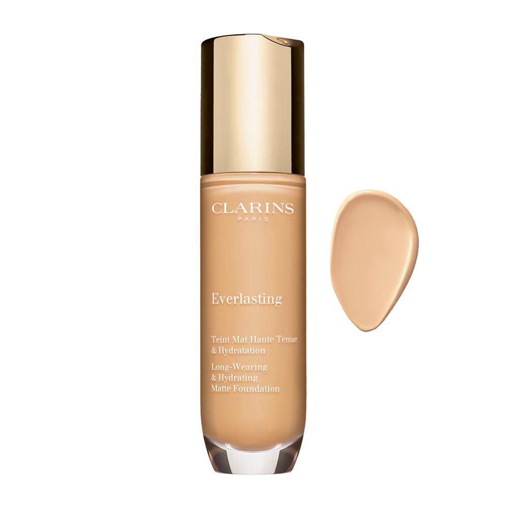 Clarins Paris Everlasting Long-Wearing & Hydrating Matte Foundation, 105.5W Flesh - Front View