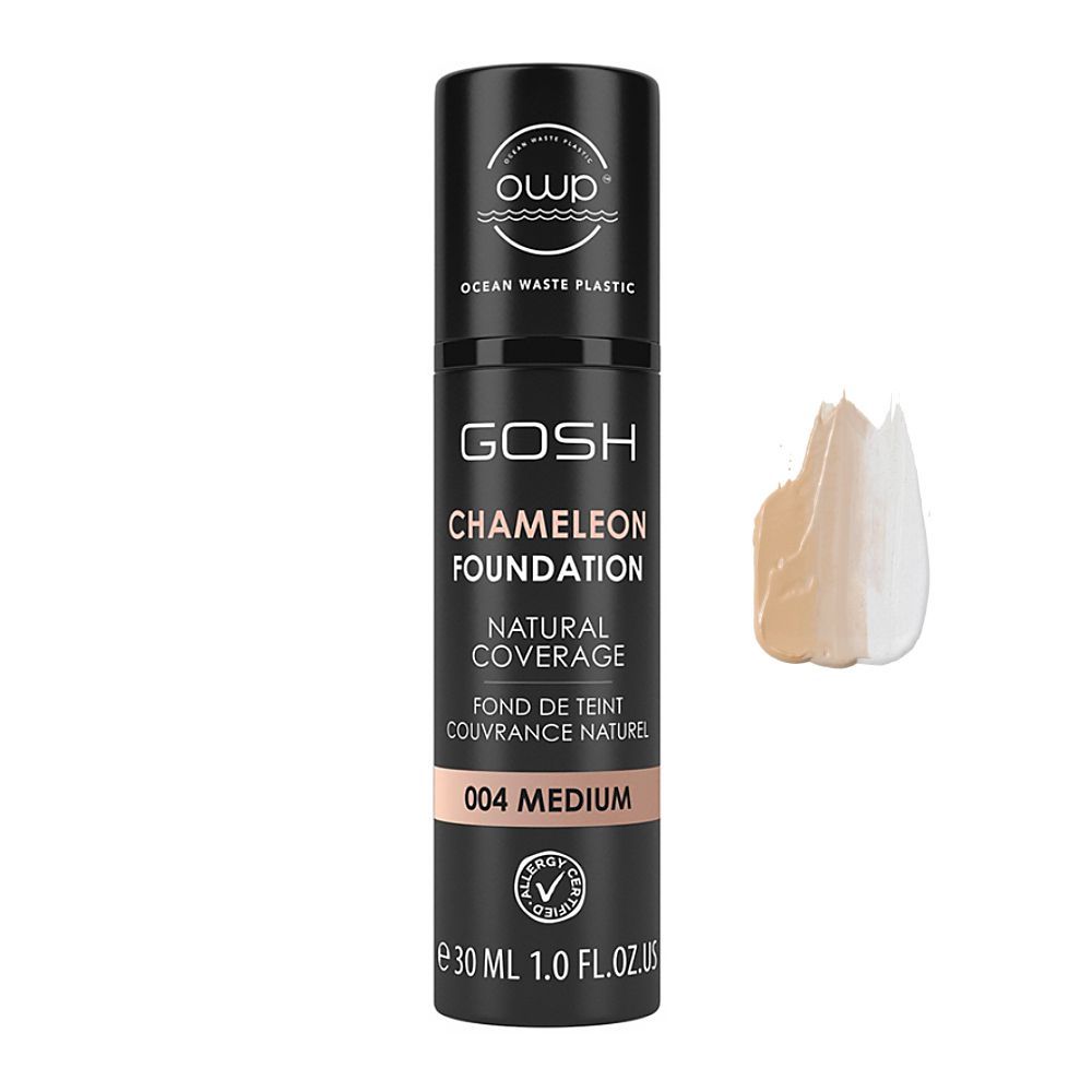Gosh Chameleon Natural Coverage Foundation, 004 Medium - Front View