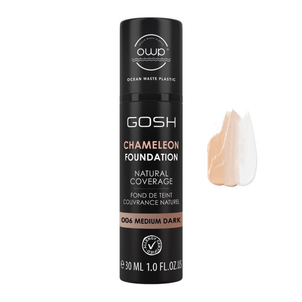 Gosh Chameleon Natural Coverage Foundation, 006 Medium Dark - Front View