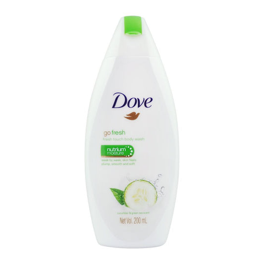 Dove Go Fresh Cucumber & Green Tea Scent Body Wash, 200ml - Front View