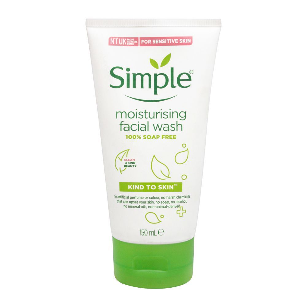 Simple Kind Of Skin Moisturising Facial Wash, For Sensitive Skin, 150ml - Front View