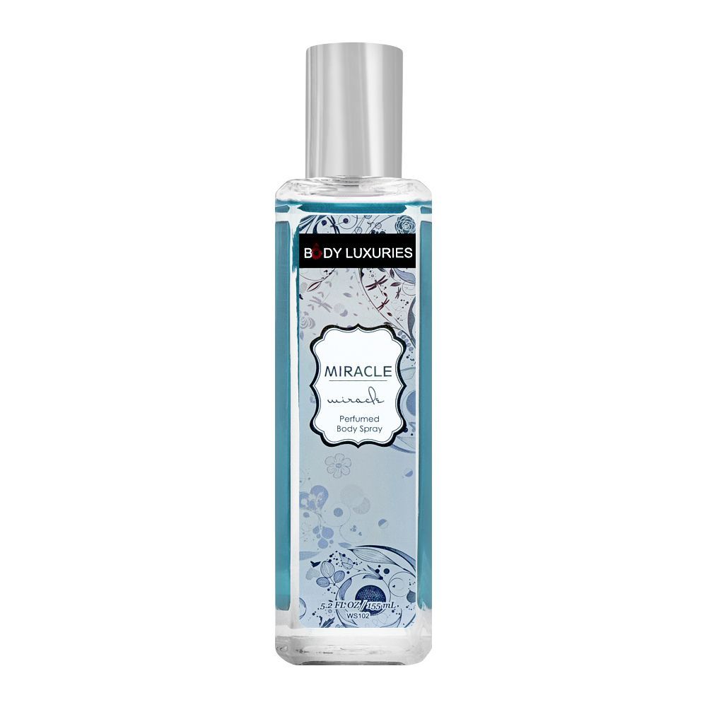 Body Luxuries Miracle Perfumed Body Spray, For Women, 155ml - Front View