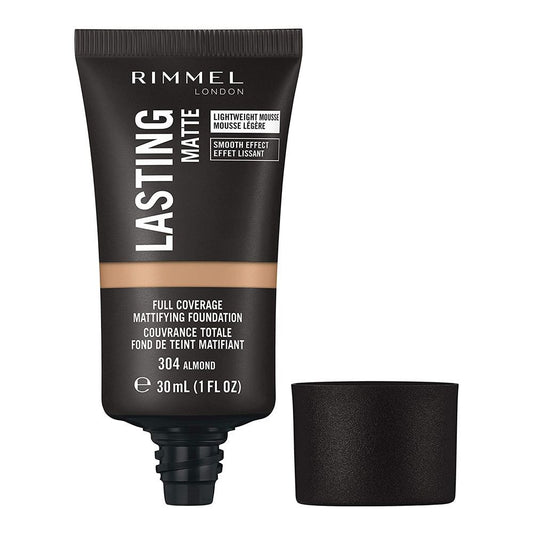 Rimmel Lasting Matte Full Coverage Mattifying Foundation, 304 Almond - Front View