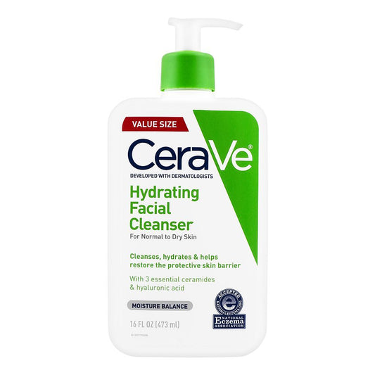 CeraVe Hydrating Facial Cleanser, Normal To Dry Skin, 473ml - Front View