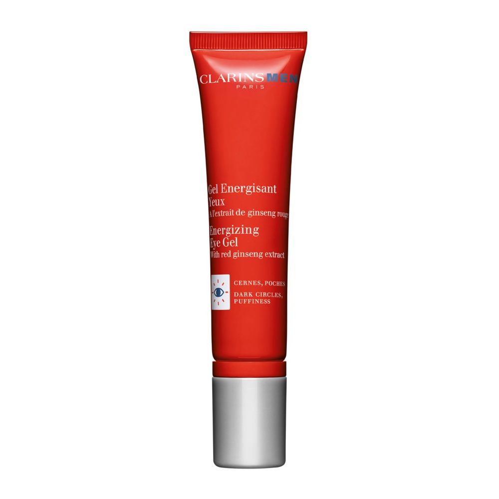 Clarins Paris Men Energizing Eye Gel, With Red Ginseng Extract, 15ml - Front View