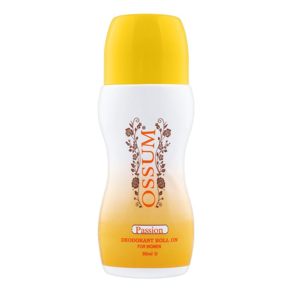 Ossum Passion Deodorant Roll On, For Women, 50ml - Front View