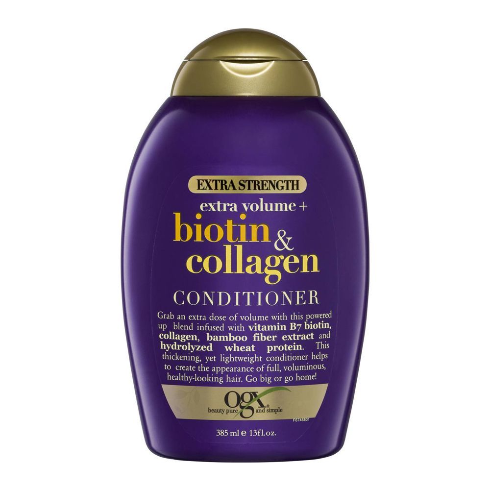 OGX Extra Volume+ Biotin & Collagen Conditioner 385ml - Front View