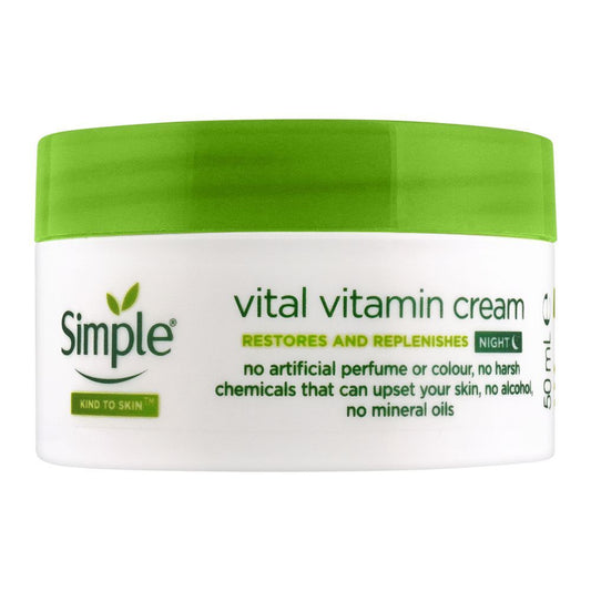 Simple Vital Vitamin Night Cream, 50ml -  Front View