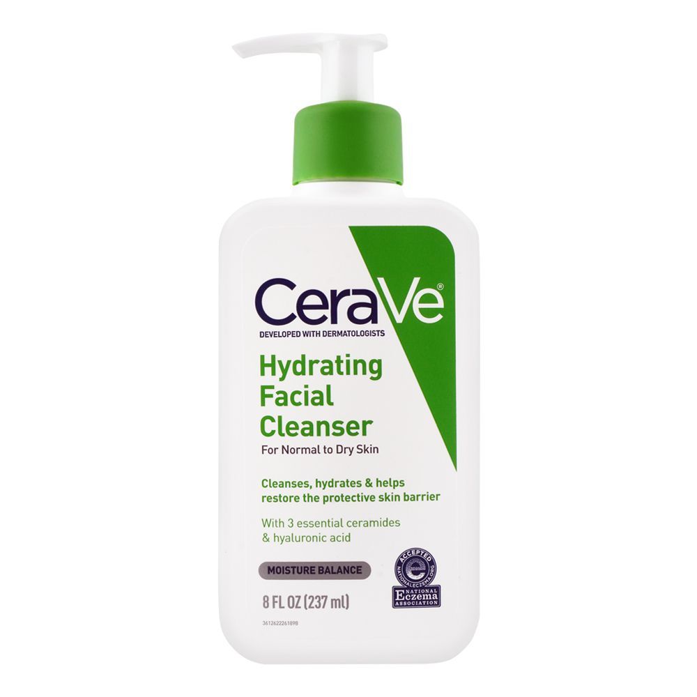 CeraVe Hydrating Facial Cleanser, Normal To Dry Skin, 237ml - Front View