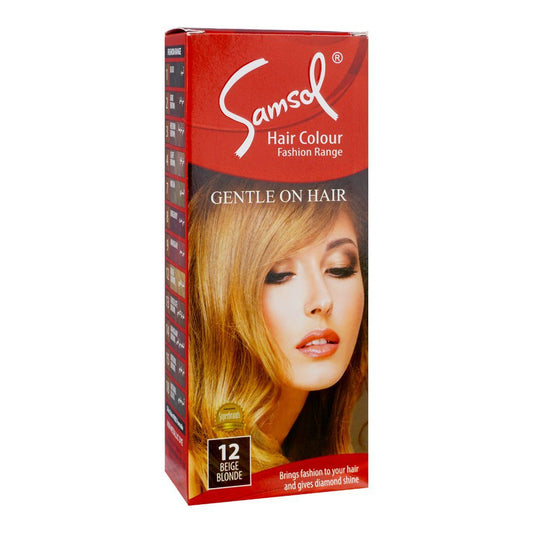 Samsol Fashion Range Hair Colour, 12 Beige Blonde -  Front View