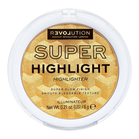 Makeup Revolution Relove Super Highlight Highlighter, Gold - Front View