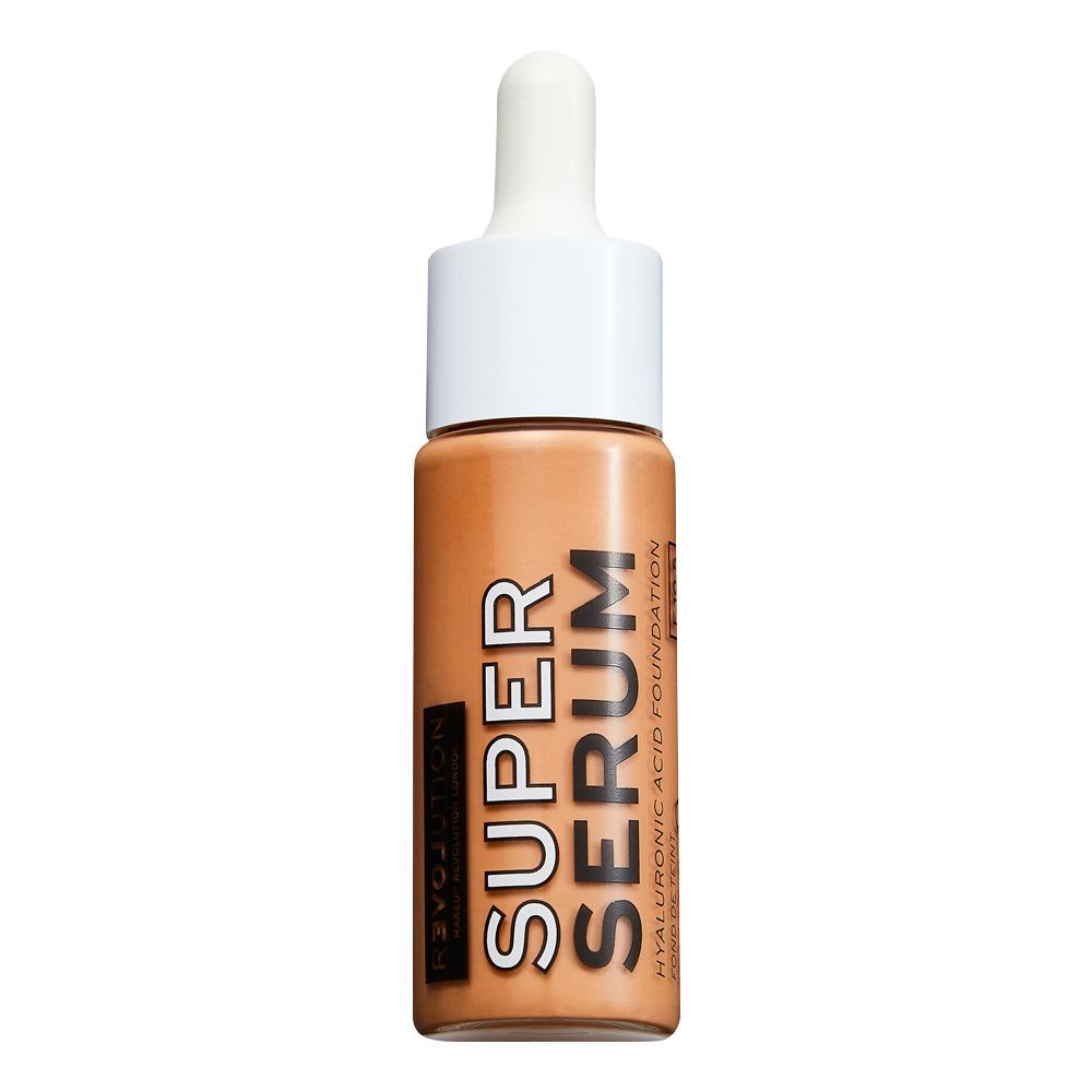 Makeup Revolution Relove Super Serum Hyaluronic Acid Foundation, F10.5 - Front View