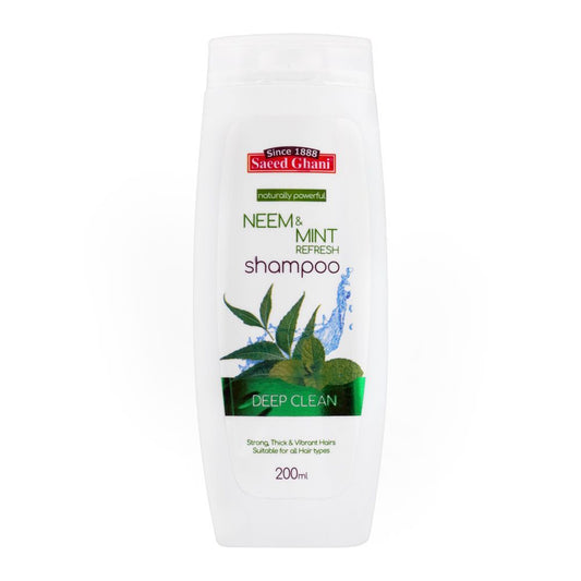 Saeed Ghani Deep Clean Neem & MInt Refresh Shampoo, 200ml - Front View