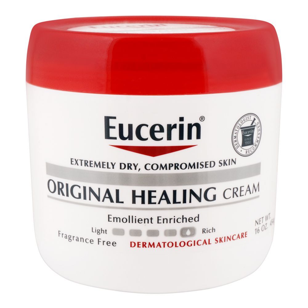 Eucerin Original Healing Skin Cream, Extremely Dry Compromised, Fragrance Free, 454g -  Front View