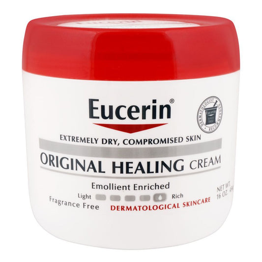 Eucerin Original Healing Skin Cream, Extremely Dry Compromised, Fragrance Free, 454g -  Front View