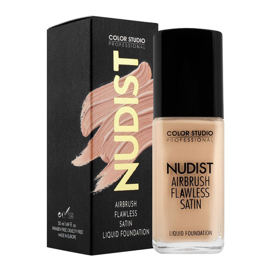Color Studio Nudist Airbrush Flawless Satin Liquid Foundation, N23 - Front View