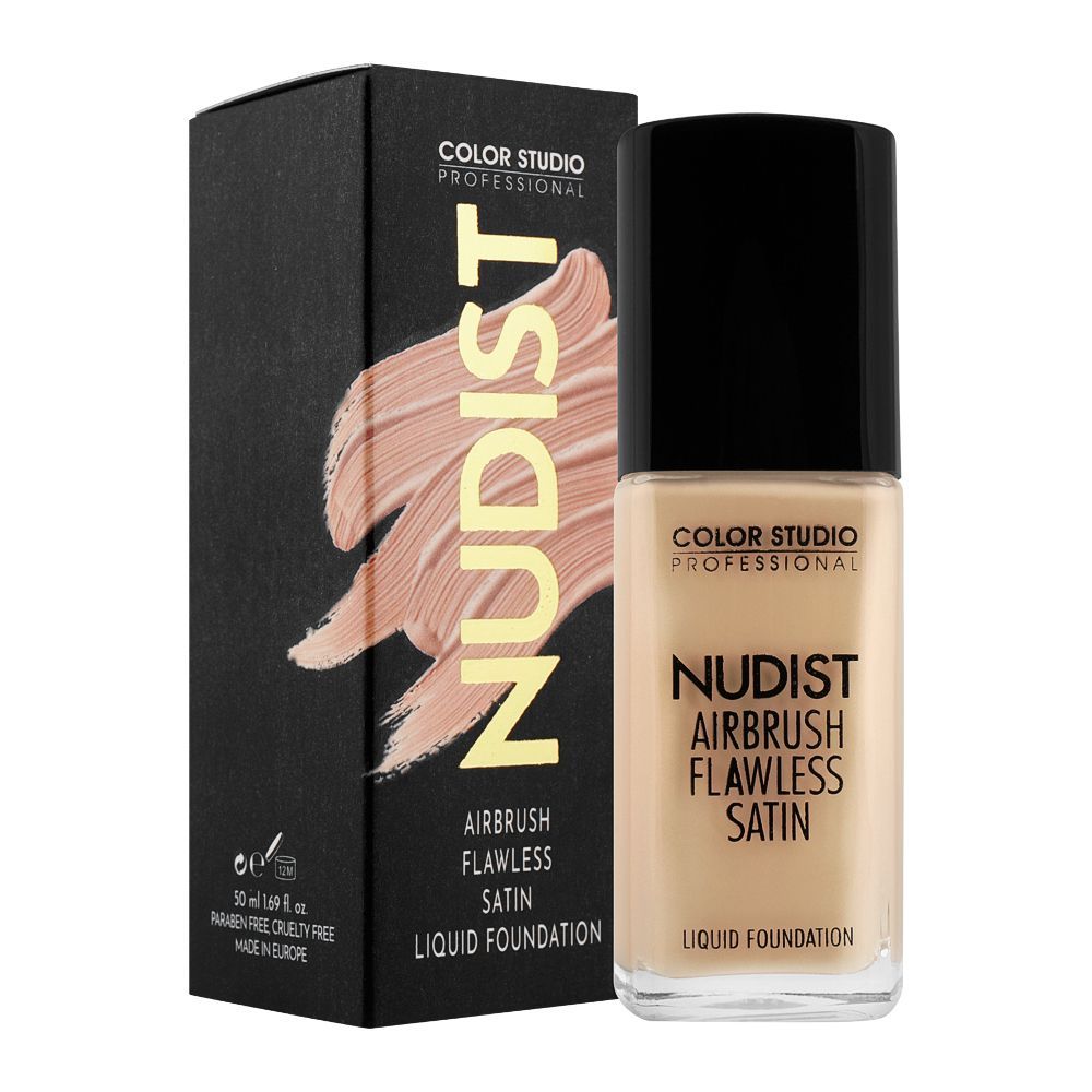 Color Studio Nudist Airbrush Flawless Satin Liquid Foundation, C15 - Front View