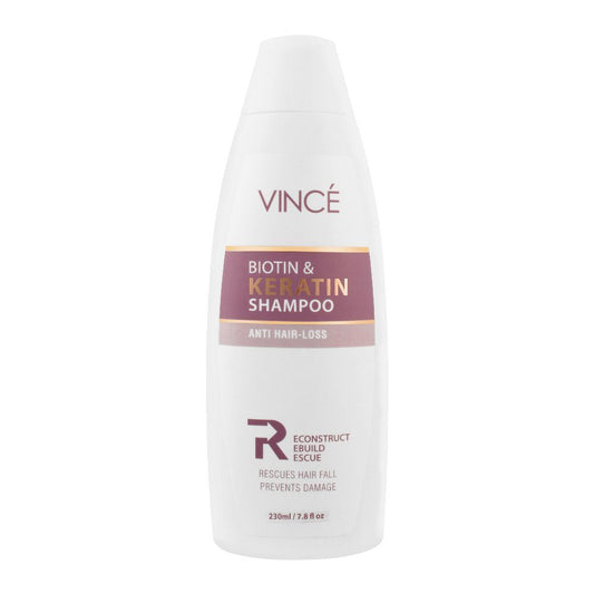 Vince Biotin & Keratin Anti Hair Loss Shampoo, 200ml - Front View